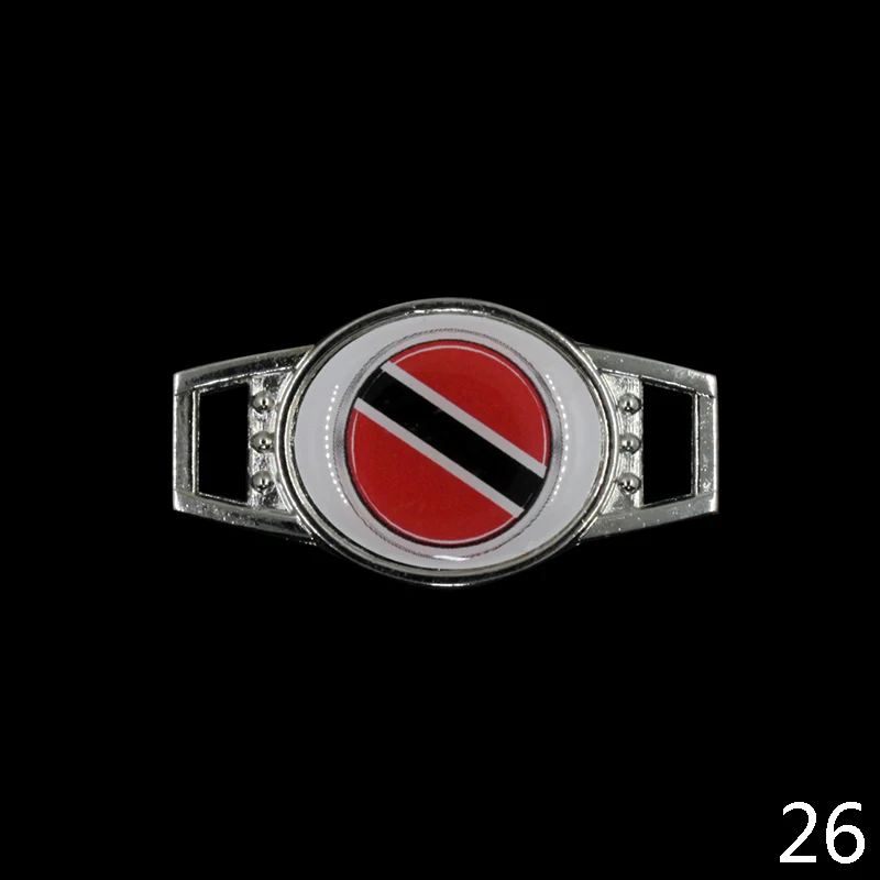 26# Trinidad flag Shoelace Buckle Charms Football Team For New Sneakers Sport Shoes Paracord Bracelets Decoration | Украшения и