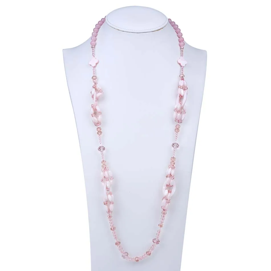 Candy Color Soaprock Crystal Shell Bead Jewellery Long Necklace For Women Gifts | Украшения и аксессуары
