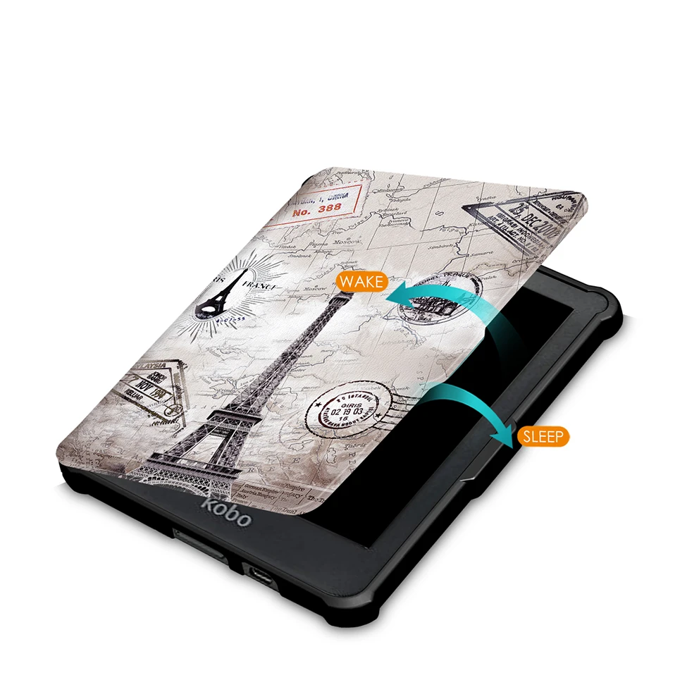 Ультра тонкий магнитный чехол для принципиально Kobo Clara HD N249 Smart Стенд из кожи ПУ и ТПУ задняя крышка для kobo clara hd чехол
