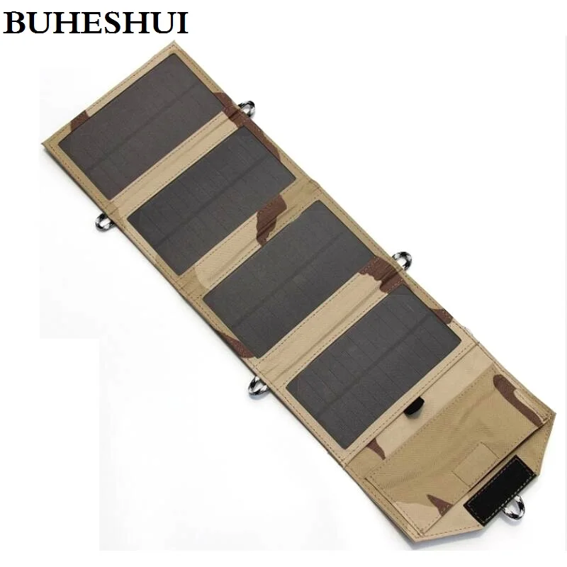 BUHESHUI 7 Вт портативное складное зарядное устройство с солнечной панелью батареей