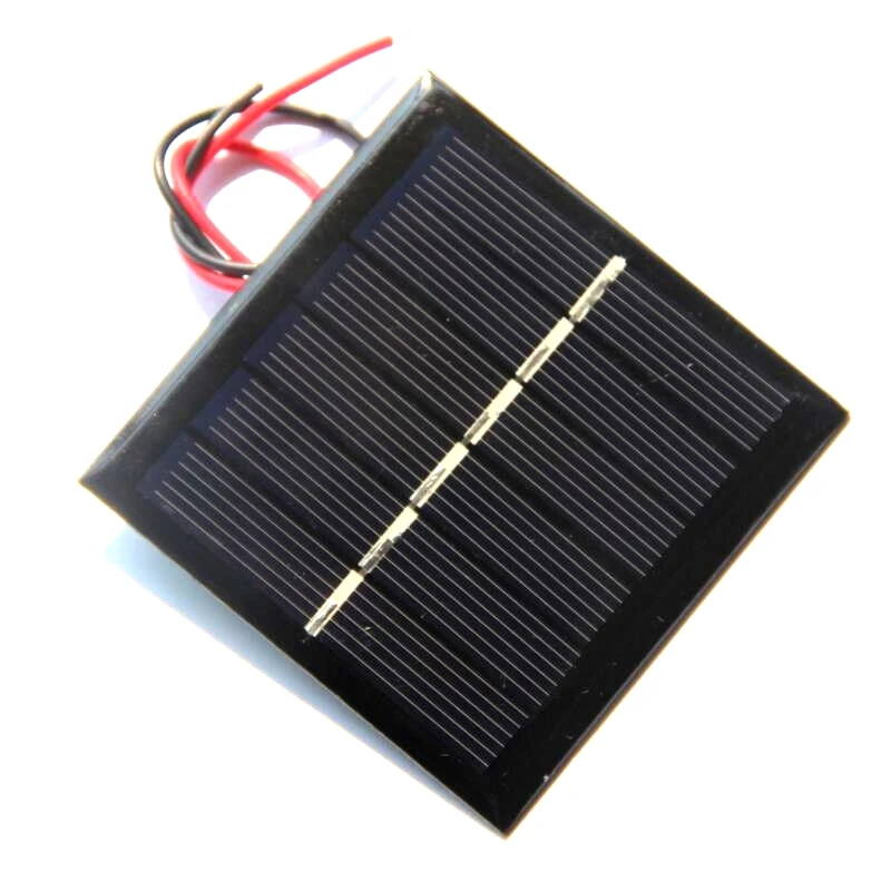 

Wholesale 0.6W 3V Polycrystalline Solar Cell Module+Wire DIY Solar Panel Charger System For 2.4V Battery Study 65*65MM 500pcs