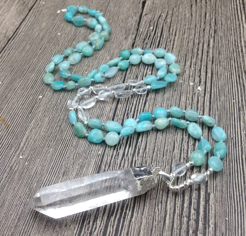 Подвеска из бисера Amazonite YA3026|Ожерелья с подвеской| |