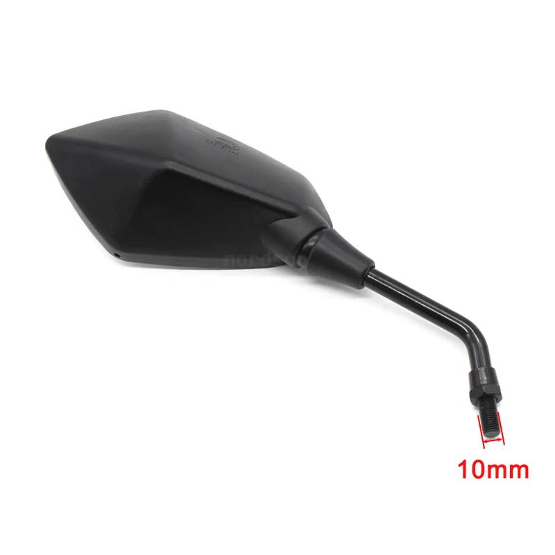 Зеркало мотоциклетное универсальное черное боковое зеркало заднего вида М10 для
