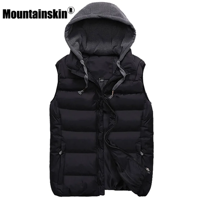Mountainskin модный жилет для пары мужская куртка без рукавов зимний Мужское пальто 4XL