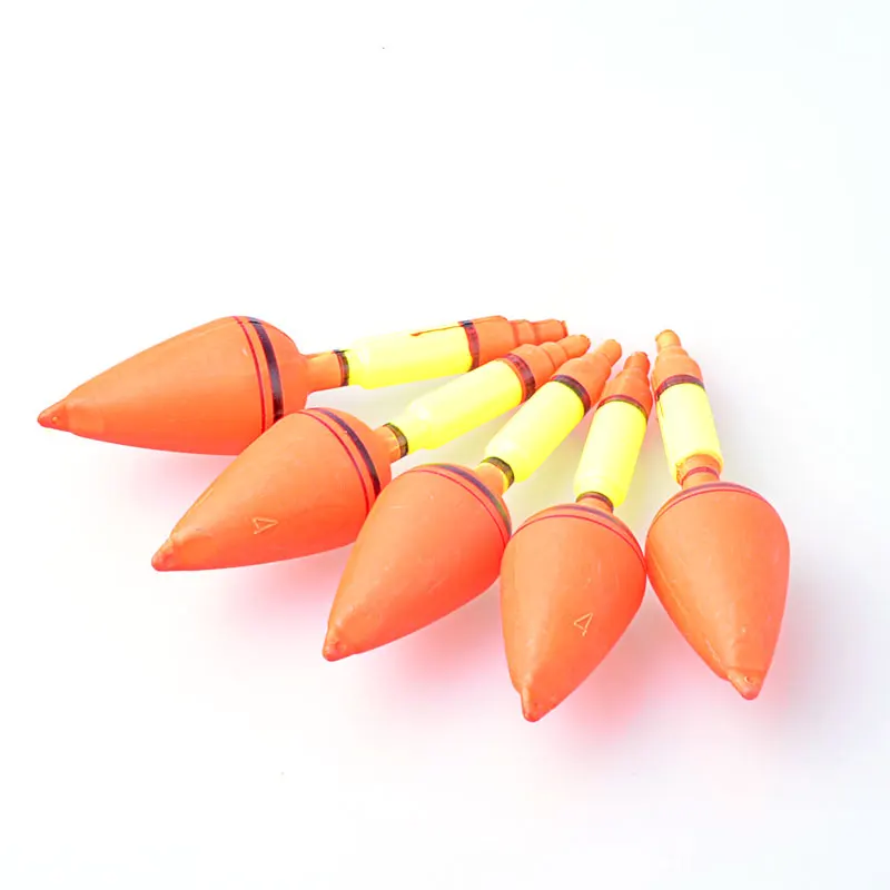 Пластиковый поплавок для рыбалки яркого оранжевого цвета с шариком большой