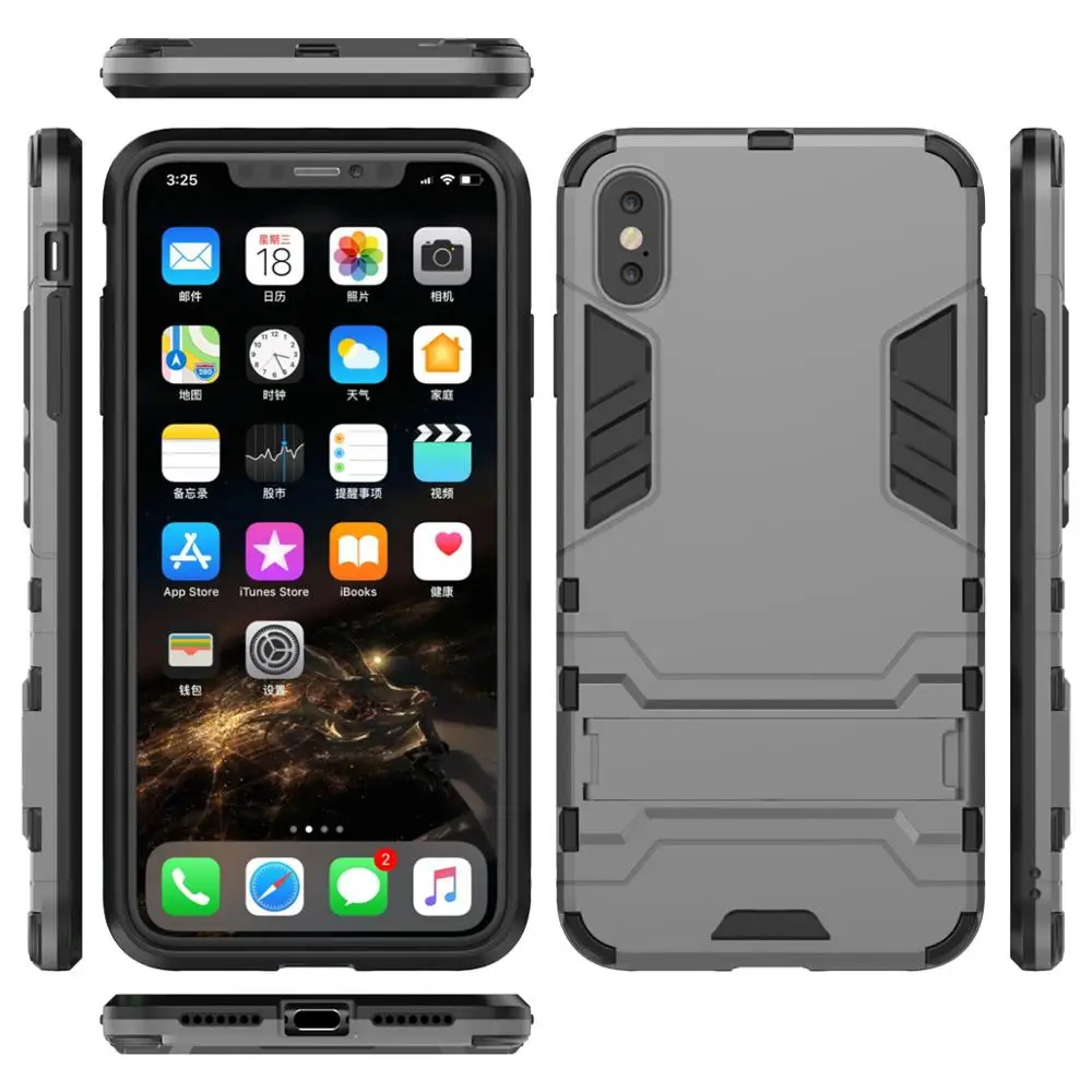 Роскошный военный армированный Жесткий Чехол для Apple iphone 6 6S 7 8 Plus X XR XS Max чехол 7plus