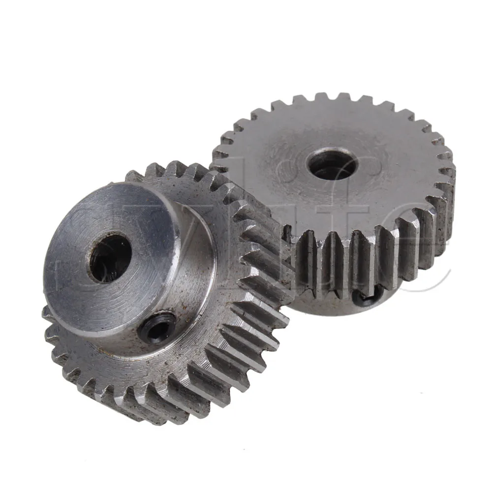 

2 pcs 30 Teeth Steel 6mm Hole Diameter Motor Metal Gear Wheel For Hardware