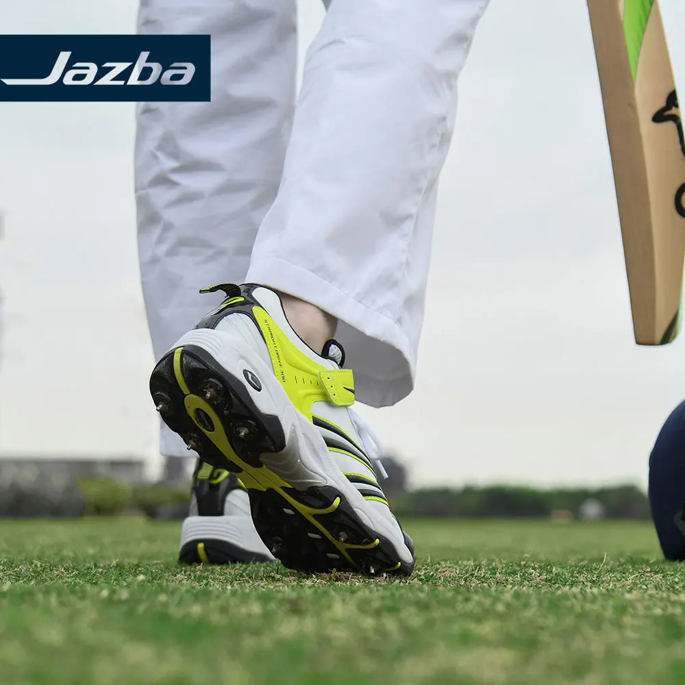 Jazba STRAIGHTDRIVE 300 мужские крикет Мульти Спайк обувь Спорт на открытом воздухе профессиональные кроссовки тренировочные защитные кроссовки амортизирующие