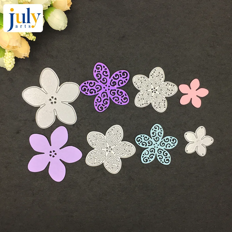 Julyarts Flower Metal Die Cuts Cutting Dies for DIY Scrapbooking Embossing Paper Cards Decorative Crafts Snijmal En | Дом и сад