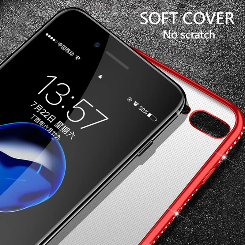 3D Алмазный блестящий чехол для iPhone 6 6s Plus 6Plus со стразами Блестящий Мягкий ТПУ