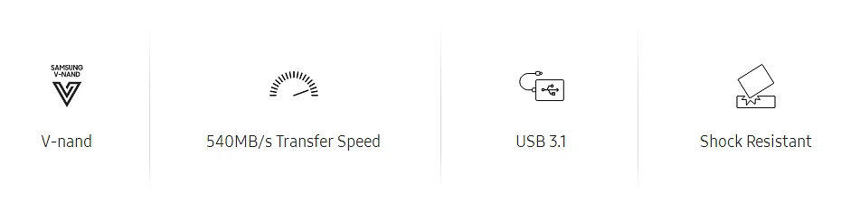samsung T5 портативный SSD 500GB USB3.1 внешние твердотельные накопители USB 3,1 Gen2 и обратная совместимость для ПК