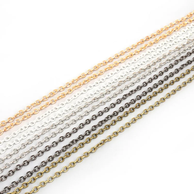 Металлические металлические цепи с покрытием серебряная фурнитура для