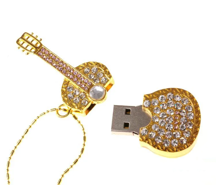 100 шт./лот красочные diamond usb flash drive 8 ГБ 16 32 64 накопитель и диск кристалл гитары Memory