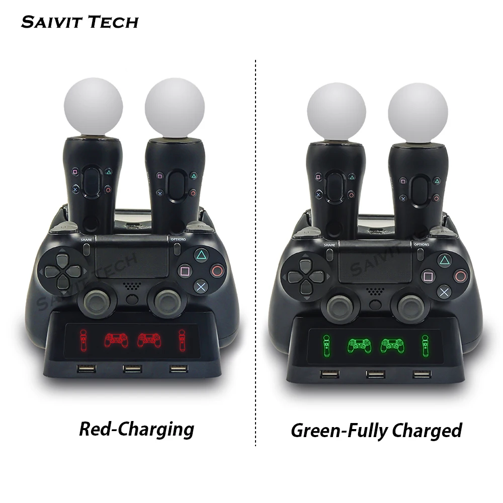 Newest PS4 PS Move VR PSVR Joystick Gamepad Charger Stand Controller Charging Dock for PS VR Move PS 4 Games Accessories