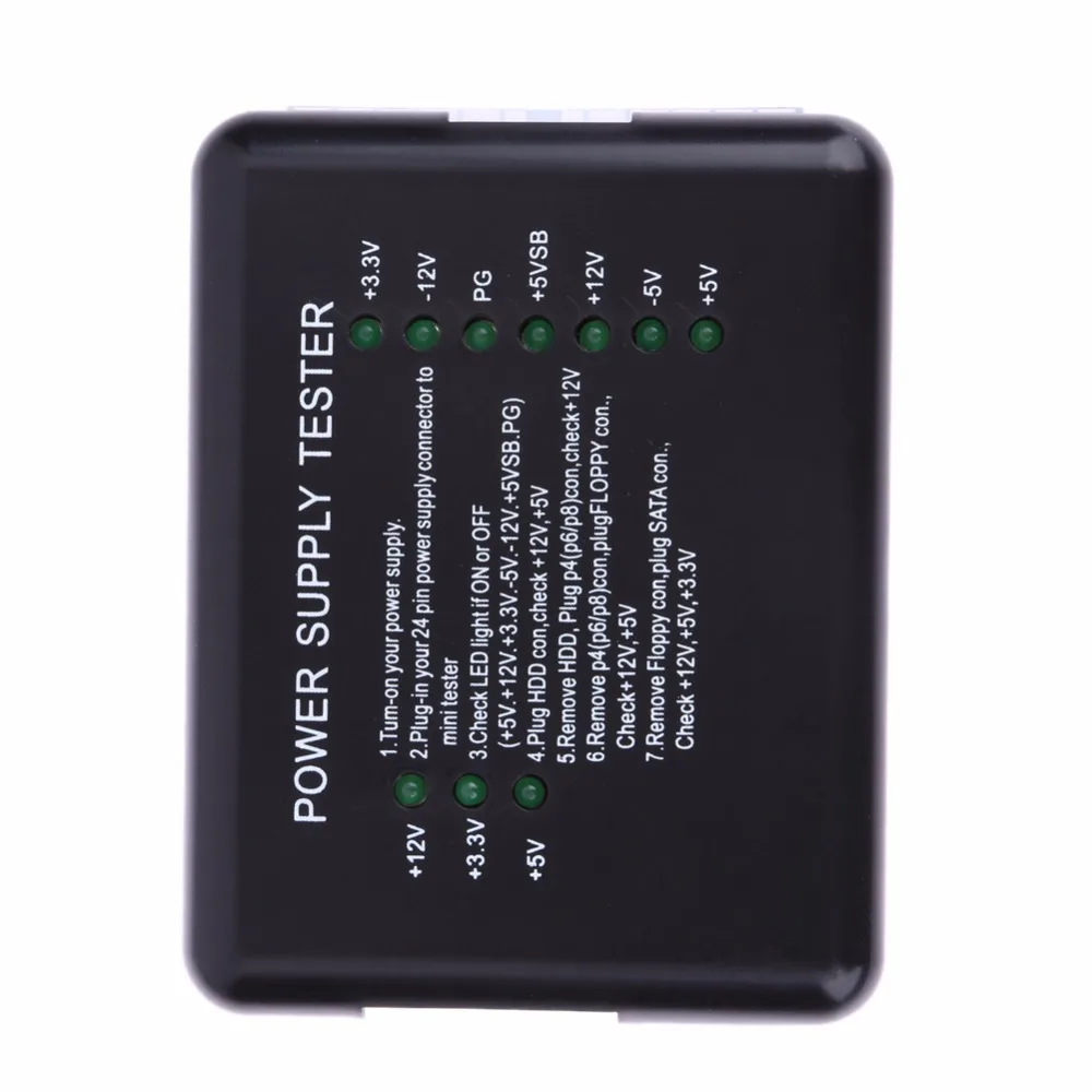 2016 Тестер питания Checker светодиодный 20/24 Pin для PSU ATX SATA HDD измеритель измерения PC