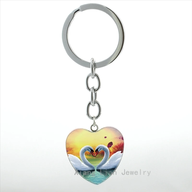 Романтическая любовь птица ювелирные изделия Лебедь озеро целующиеся Лебеди в