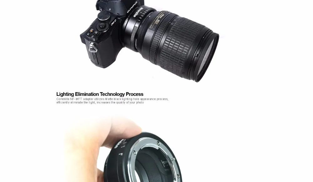 Адаптер объектива камеры CM-NF-MFT адаптер крепления объектива для Nikon NF объектив для Olympus Panasonic M4/3 камера видеокамера