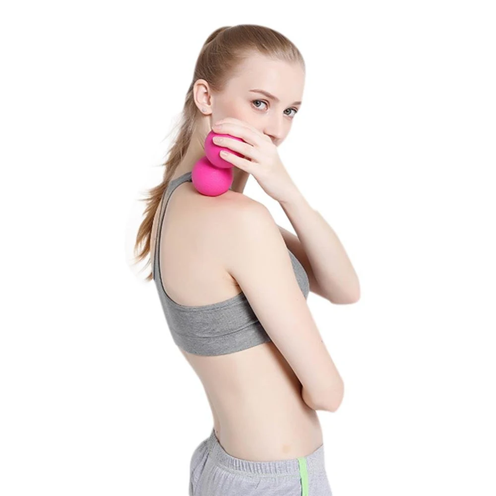 Массажный арахисовый мяч TPE для фитнеса двойной массажер лакросс мобильность