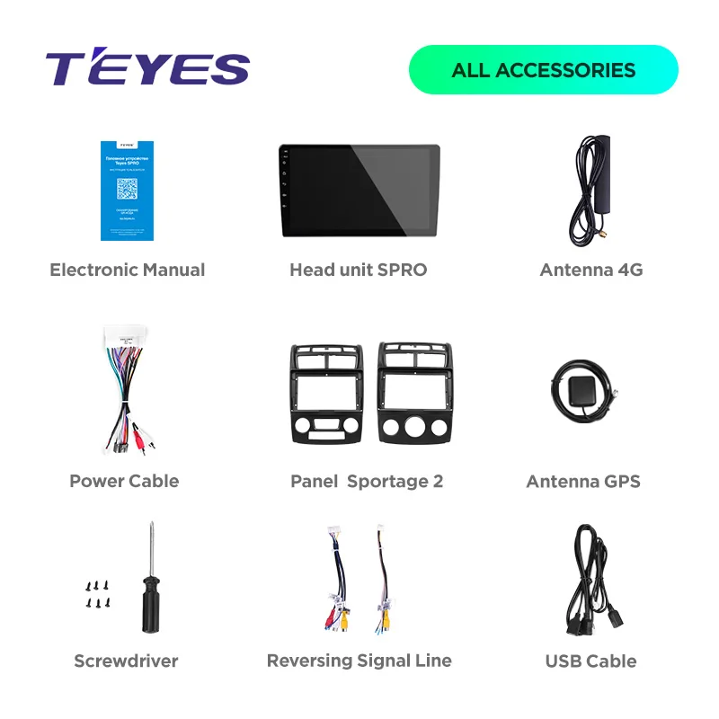 TEYES SPRO Штатное Головное устройство For Kia Sportage 2 2007-2009 GPS Android 8.1 aвтомагнитола магнитола автомагнитолы Андроид для Киа Спор