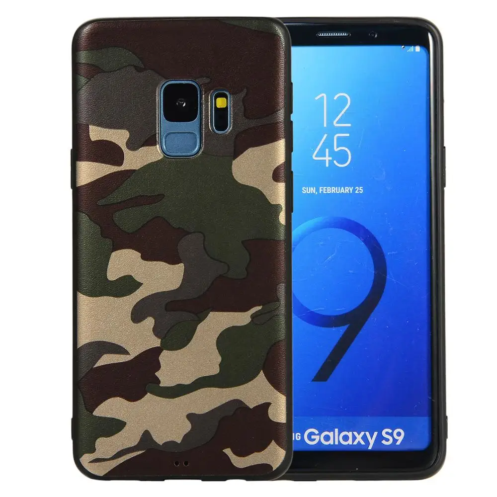 Армейский зеленый Камуфляжный Мягкий силиконовый чехол из ТПУ S9 Plus для Samsung S7 S8 Note