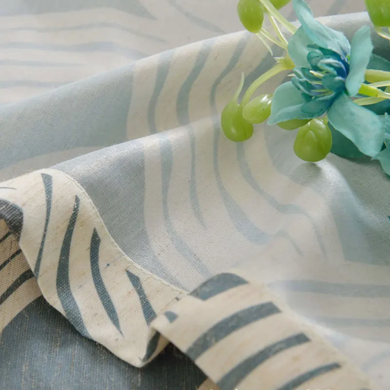 Современные шторы с геометрическим принтом для гостиной хлопковая ткань