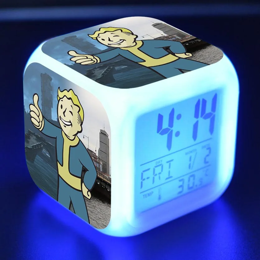 Мультяшный будильник детские игрушки Led reloj будильник, цифровой Электронные часы с будильником wake up light table reveil wekker - Цвет: 12