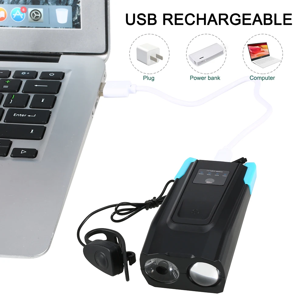 Умный индукционный велосипедный Головной фонарь с зарядкой по USB светодиодная