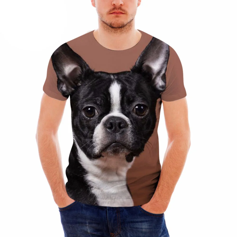 Футболка мужская с принтом собаки летняя | Мужская одежда