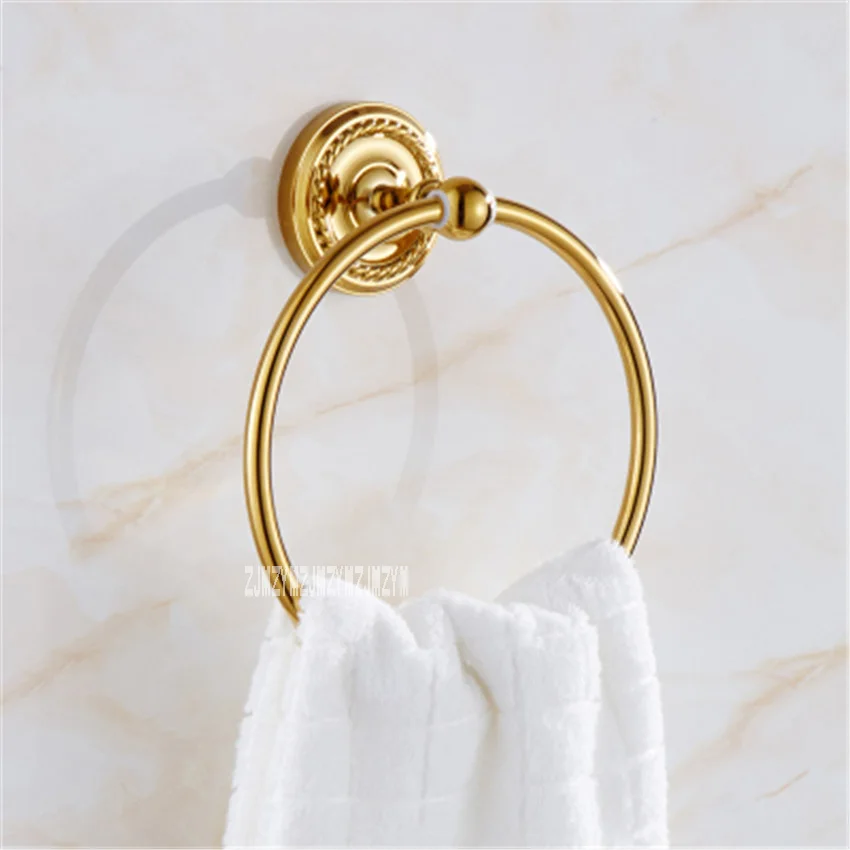 Роскошные золотые медные аксессуары для ванной комнаты 5 комплектов аксессуаров