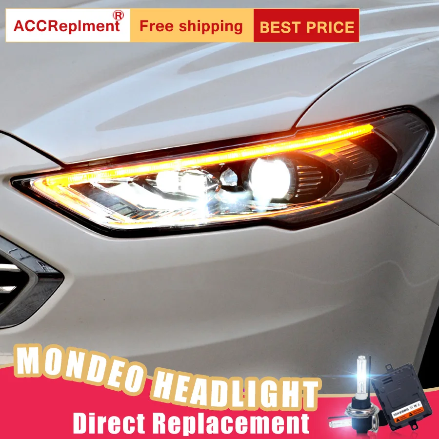 2 шт. светодиодный ные фары для Ford Fusion Mondeo 17-19 Автомобильные ангельские глазки