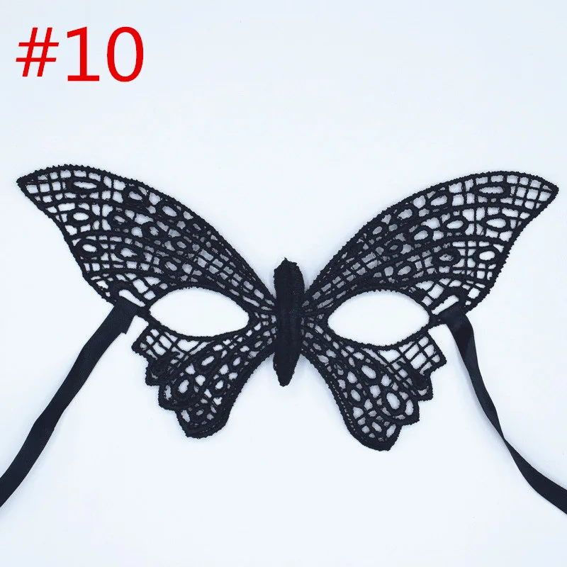 10 butterfly 1 шт. ролевые игры. Черная Женская Сексуальная кружевная маска вечерние маска для хеллоуина и карнавала Венецианский костюм Карнавальная маска анонимный карнавал - Цвет: 10 butterfly