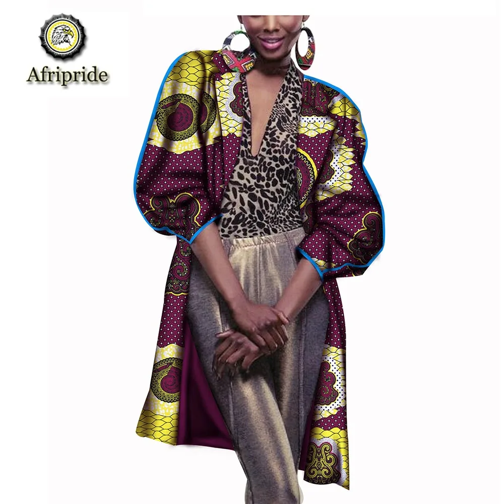 Африканские пальто для женщин, AFRIPRIDE, стиль, рукав три четверти, осенняя мода, Дашики, Базен, riche, Анкара, принт S1824003