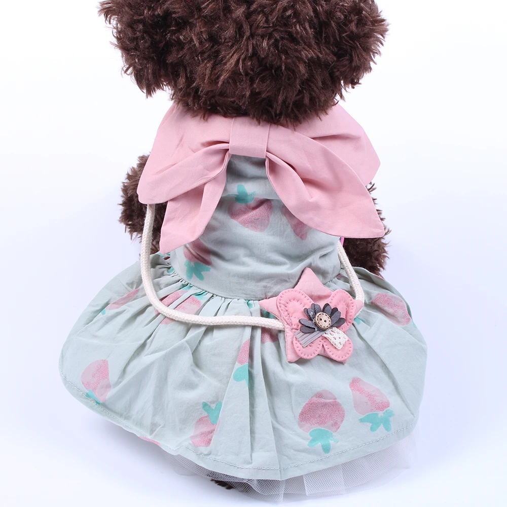 New Dog Cat Princess Dress Tutu Strawberrys Scarf Design Pet Puppy SKirt Spring/Summer Apparel 3 Colours | Дом и сад