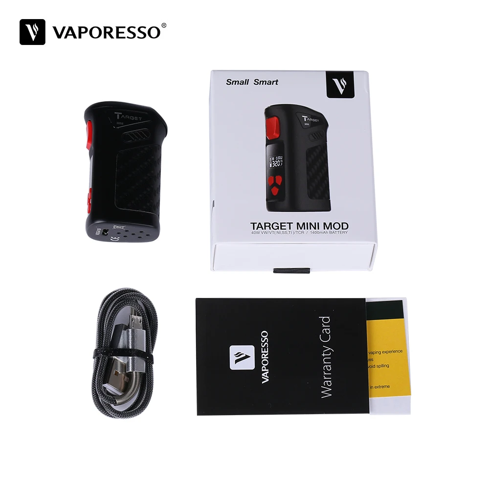 Оригинальный 40 Вт Vaporesso TARGET Mini TC батарея 1400 мАч темп контроль коробка мод Подходит