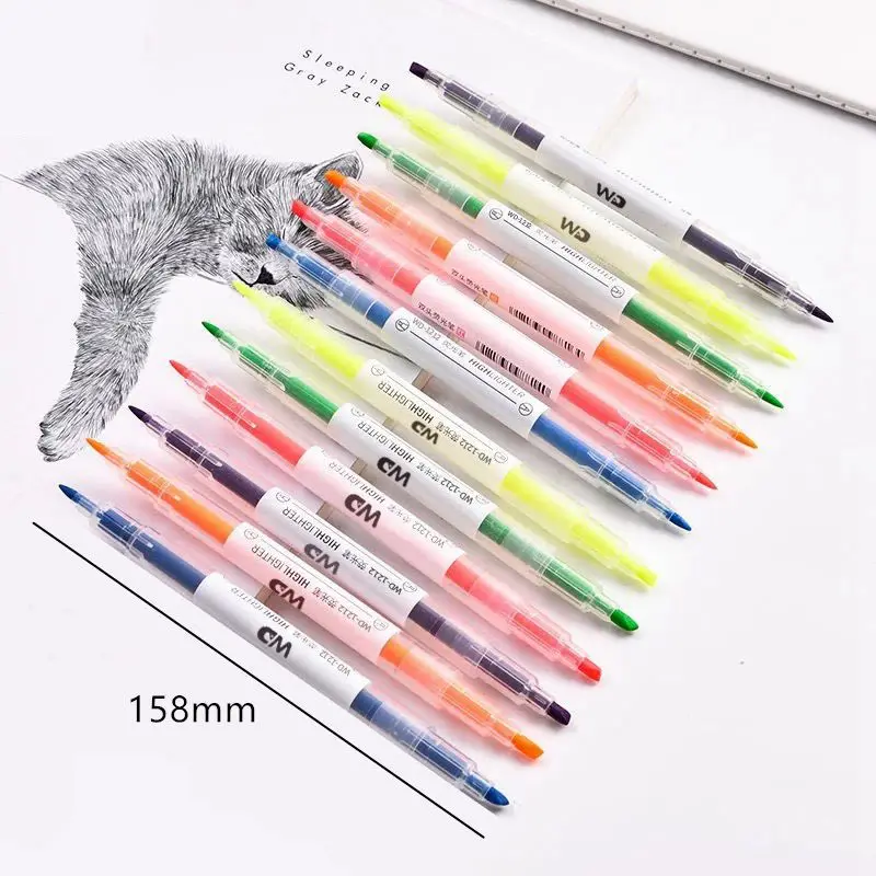 1 шт. милые двухглавые пастельные маркеры Kawaii Ручки mildliner для граффити живопись канцелярские принадлежности офисные школьные принадлежности