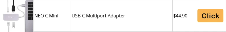 MINIX NEO C type-C многопортовый адаптер с выходом HDMI до 4K Gigabit Ethernet USB-C для зарядки, совместимый с Apple MacBook