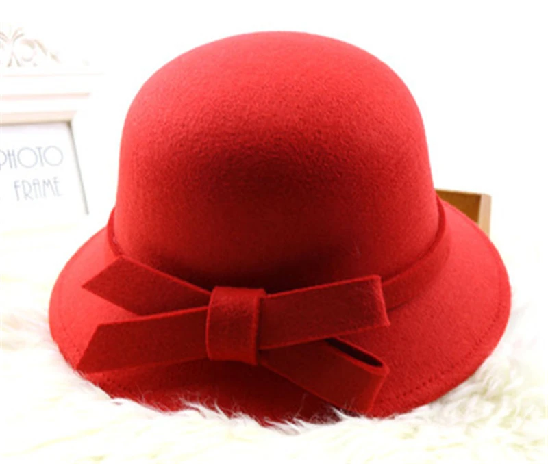 2018 Новая зимняя женская шляпа с широкими полями шапка бантом в рыбацком