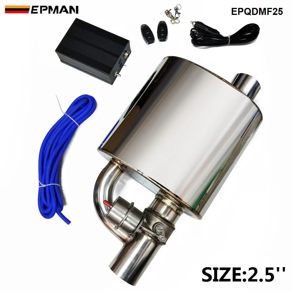 Exhaust Muffle With Dump Valve Electric Exhaust Cutout Remote Control Set Size: 2"/2.25"/2.5"/2.75"/3" EPQDMF