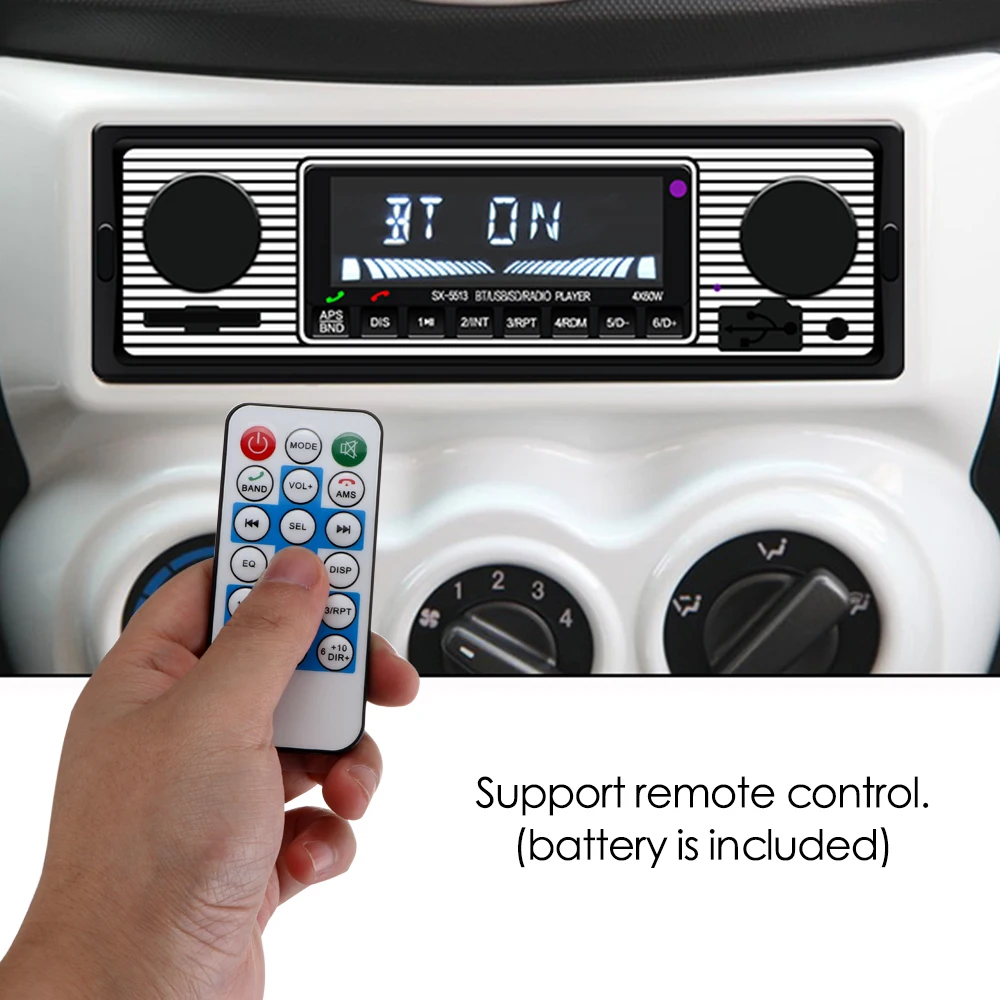 Onever Bluetooth 2 0 автомобильный стерео аудио 1DIN плеер In-Dash FM MP3 радио гарнитура с AUX-IN SD USB