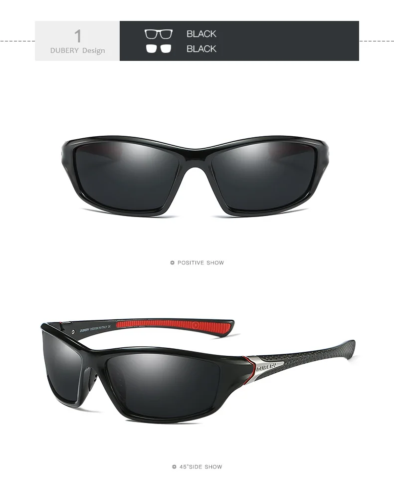 DUBERY Brand Fishing Glasses Polarized Sunglasses Men Driver Shades Male Vintage Sun For Spuare Mirror Summer D-120 | Спорт и