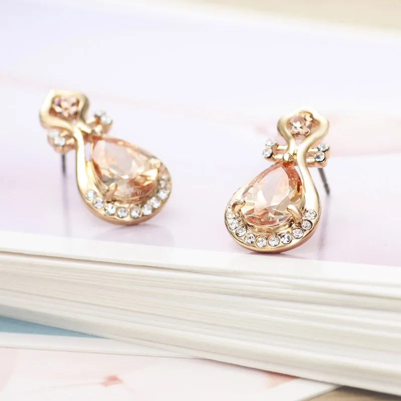 Neoglory AAA циркон чешский Rhinstone Висячие серьги мода флуоресцентные украшения для Для