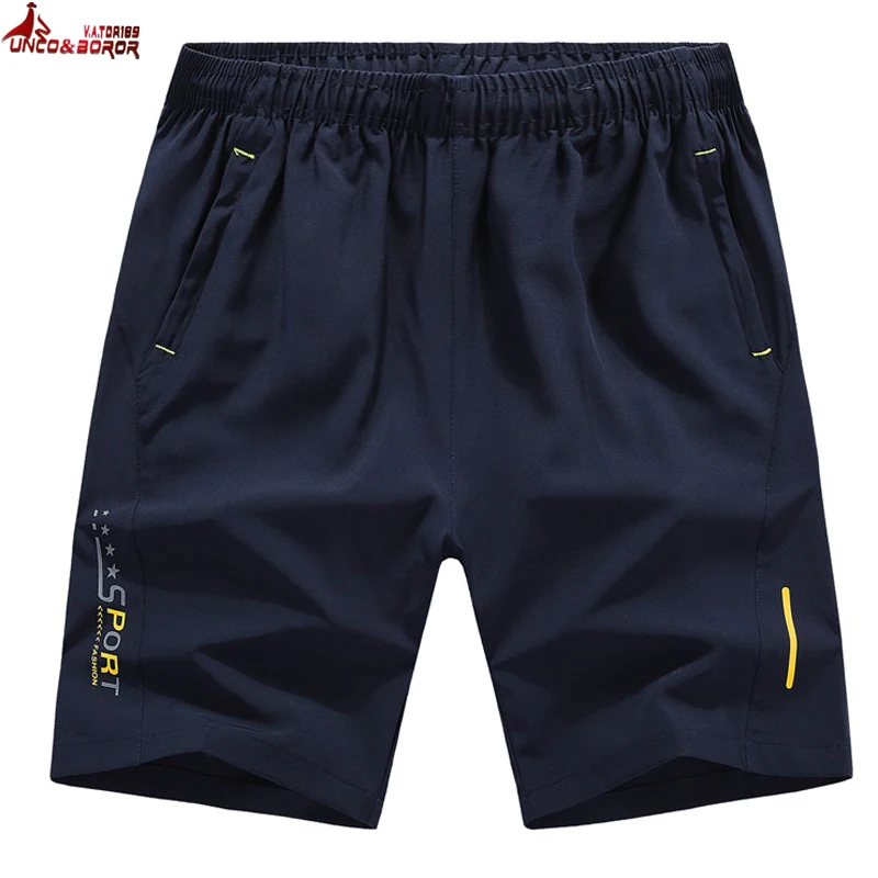 UNCO& BOROR, большие размеры 7XL, 8XL, 9XL, 10xl, повседневные мужские шорты с эластичной резинкой на талии, летние пляжные шорты, дышащие быстросохнущие пляжные шорты