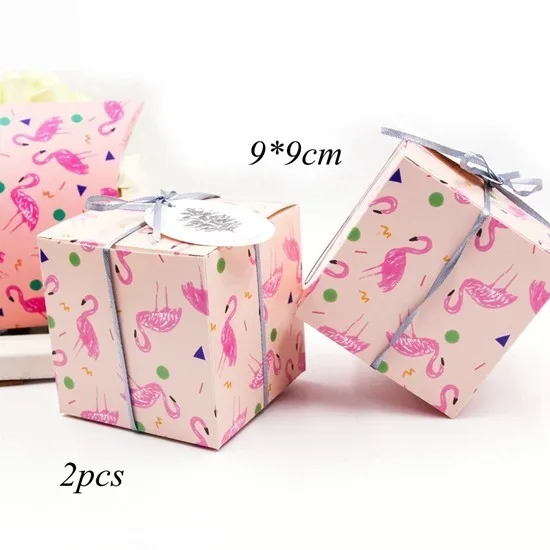 2pcs boxes 1 компл. Фламинго вечерние бумажные зонтики для напитков ананас торт топперы для дня рождения украшения Летние Гавайские вечерние принадлежности - Цвет: 2pcs boxes