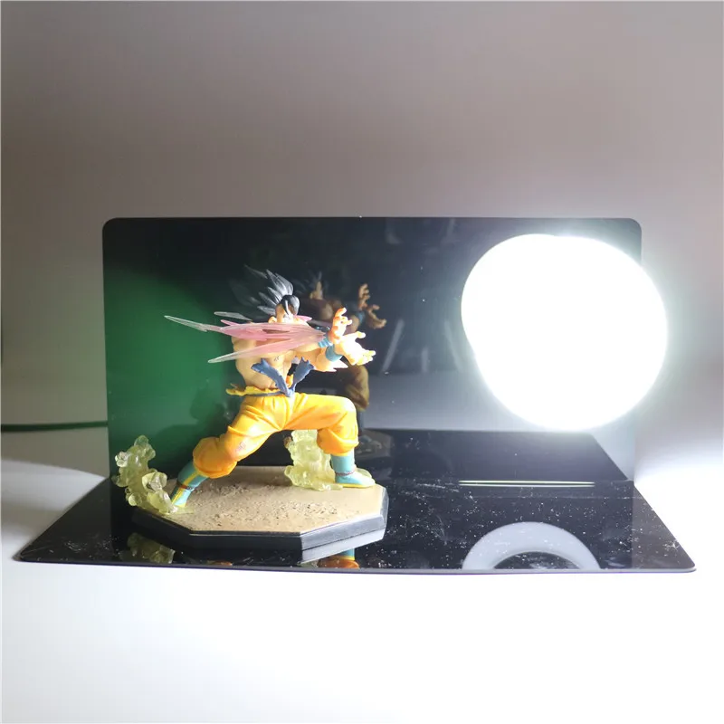 Dragon Ball Z фигурки Сон Гоку Kaiouken Kamehameha DIY аниме Светодиодный Светильник-ночник Dragonball Z фигурка Коллекционная модель игрушки - Цвет: Прозрачный