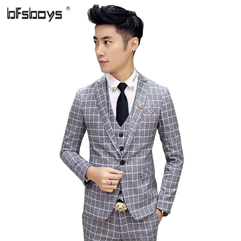 2017 Высокое качество Британский стиль Мужчины Одна кнопка Бренд Развивать