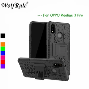 realme 3 pro cover realme x lite dual layer armor silicone back case for oppo realme 3 pro holder stand shell rmx1851 6 3 free global shipping
