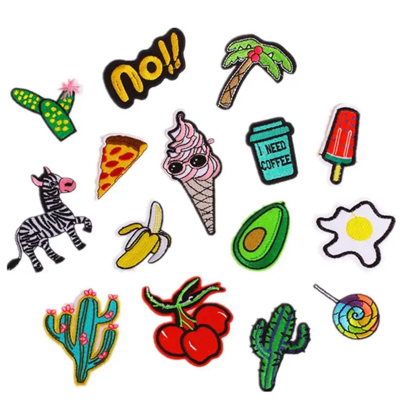 1 комплект милые нашивки с мультяшным клоуном цирком вышивкой железные тканевые