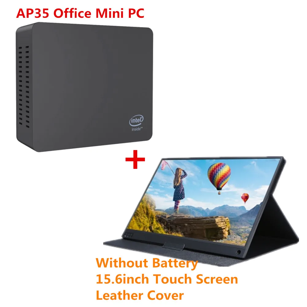 AP35 мини-компьютер Intel Apollo Lake J3355 Intel HD Graphics 500 4 Гб+ 64 Гб 2,4 г/5,8 г WiFi 1000 Мбит/с 15,6 дюймовым ips-дисплеем - Цвет: Without Battery