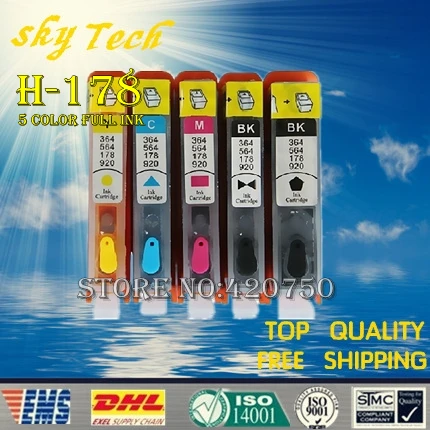 Картридж с полными чернилами для HP 178XL подходит 4620 3520 C5300 C5383 C5380 C6383 D5460 и т. д.