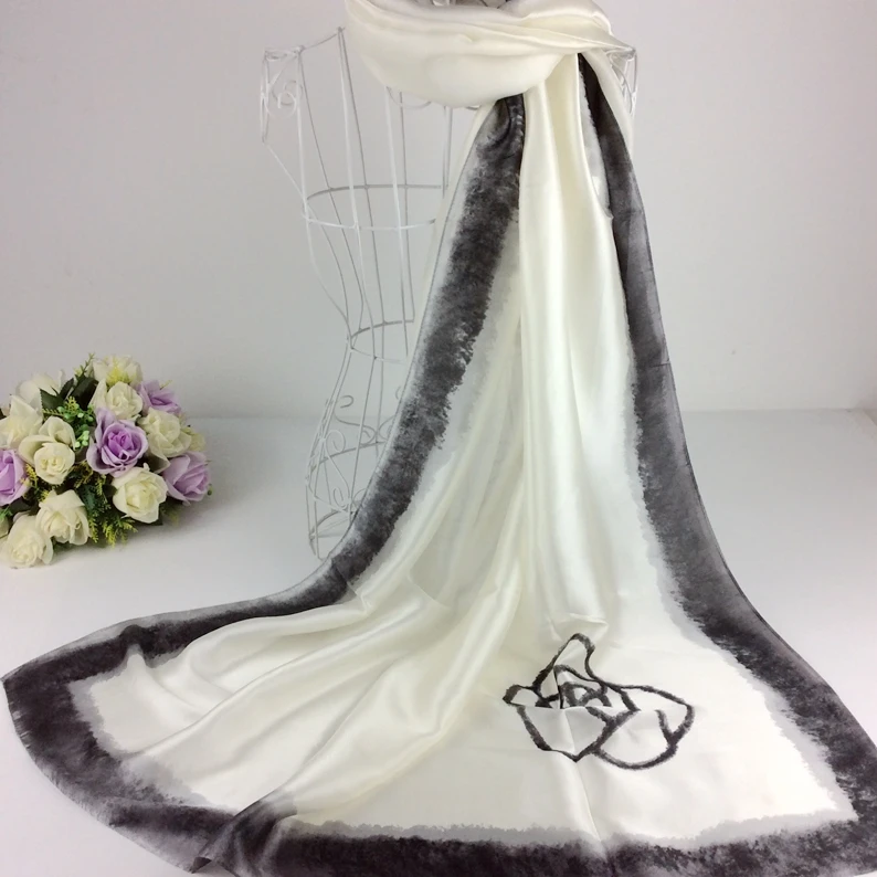 Флоральный шелковый шаль для женщин мусульманок хиджаб шарф женские шарфы модные длинные шарфы пашмина C3-22.